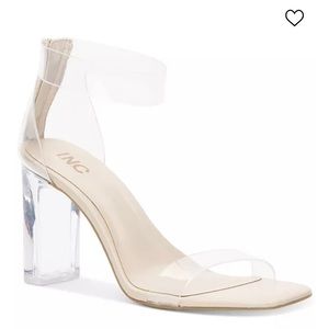 INC Nude & Clear Heels